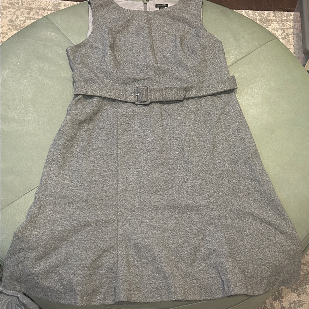 Ann Taylor Factory Gray Belted Mini Dress